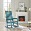 Ensemble de 2 chaises berçantes d'extérieur surdimensionnées à dossier haut toutes saisons-846018203-810216029