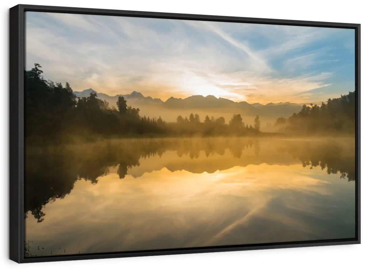 Loon Peak® Lake Matheson Sunset View Canvas Print | Wayfair