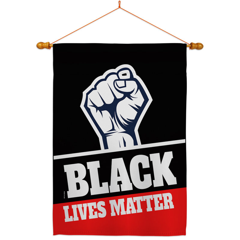 Ensemble de drapeau à 2 côtés en polyester 40 po x 28 po black lives matter