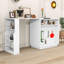 Buffet extensible avec portes coulissantes en acrylique et tablettes de rangement-129514918