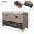 Versatile Use Wood Shoe Storage Bench with Removable Basket and 2 Drawers-1712727497