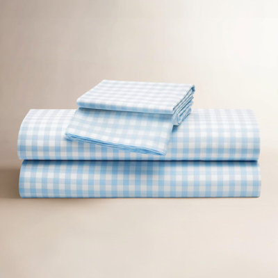 Petite Plume Gingham Cotton Fitted Sheet