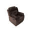 Velours chocolat contemporain 2 : Fauteuil inclinable avec accoudoirs rembourrés, meuble de salon confortable, capitonnage vertical