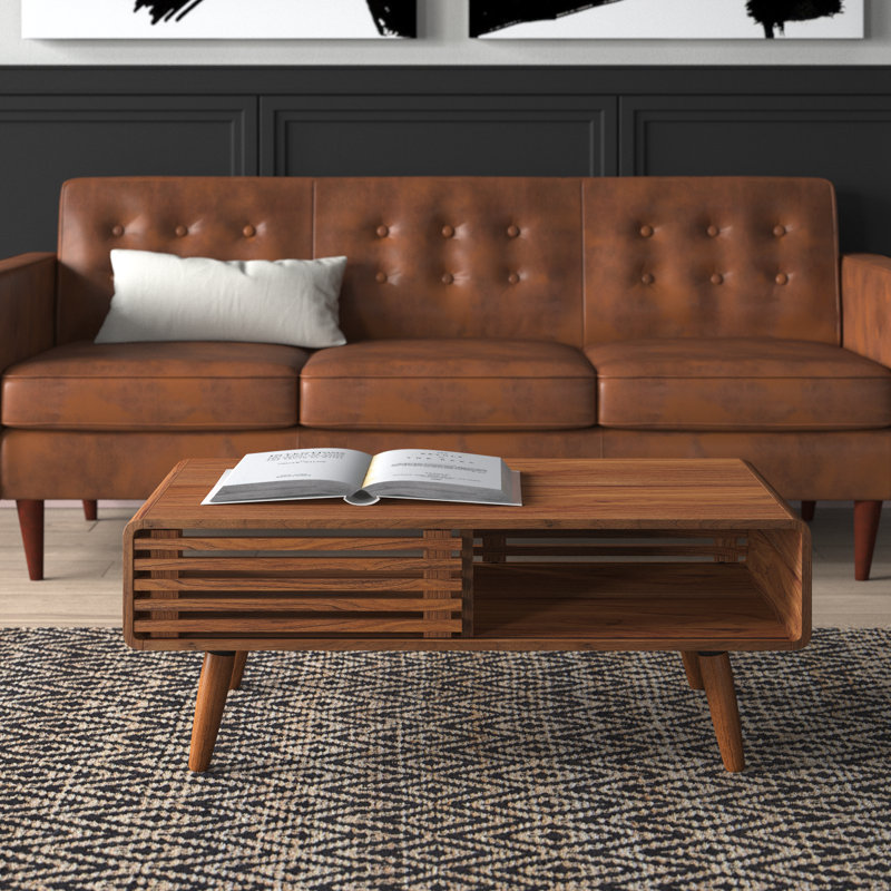 Bria 4 Legs Coffee Table with Storage | Mercury Row®