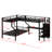 L-Shaped Bunk Loft Bed Featuring Built-In Wardrobe and Desk