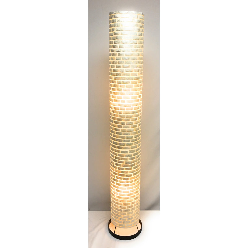 Lampe colonne cylindrique sur pied Heavener, H 59 po x l 12,5 po x P 12,5 po