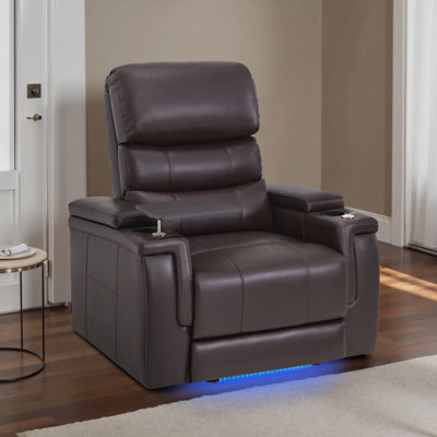Power Reclining Home Theatre Seating with Adjustable Headrest & Lumbar Support