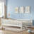 Twin Wood Platform Bed with Guardrail-128971048