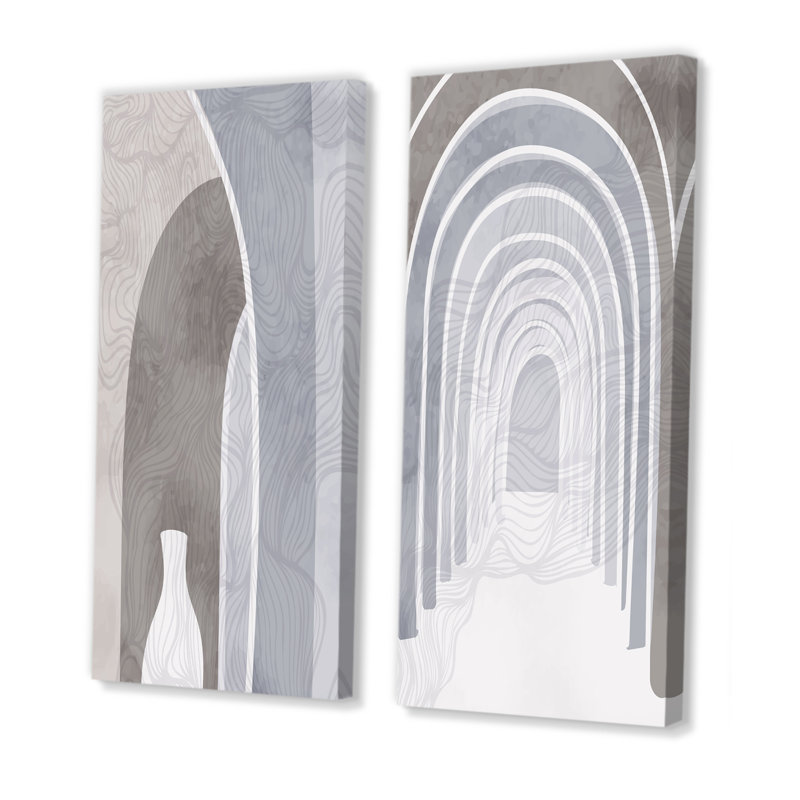 Minimalisme architectures abstraites I - ensemble de 2 impressions, Toile tendue, H 20 po x l 24 po x P 1 po