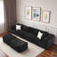 Canapé modulaire modulaire avec deux repose-pieds mobiles-976835358