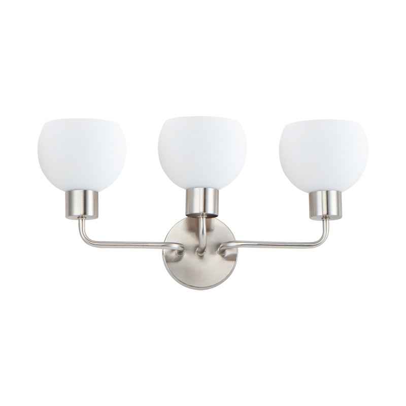 Stackpole 3 - Light Dimmable Vanity Light, Satin Nickel