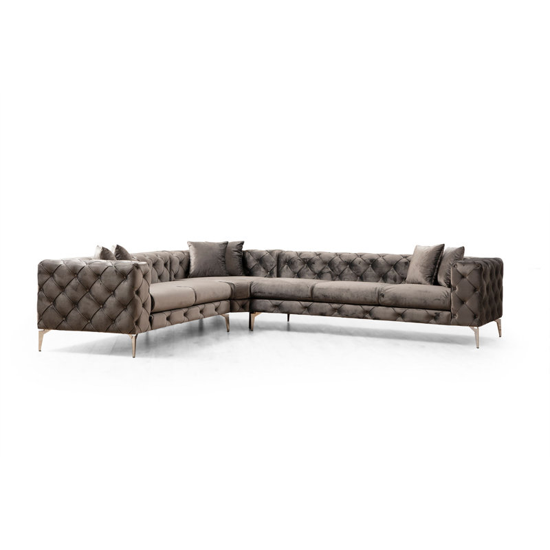 Canapé modulaire Seibert, Mélange de polyester gris