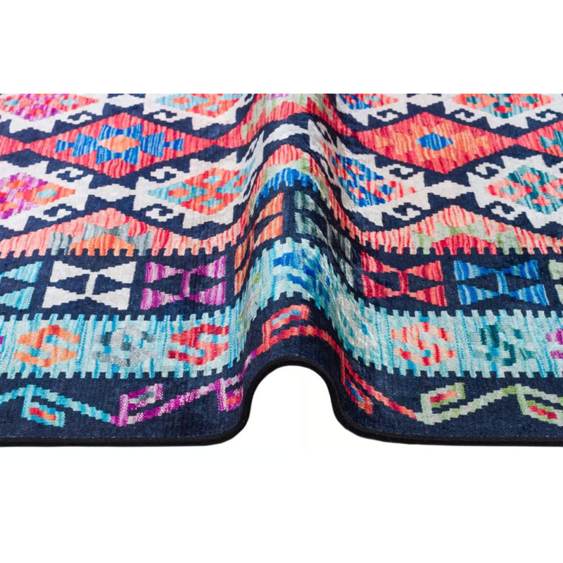 Tapis intérieur / extérieur en coton Sanea, Rectangle 3 pi 3 po x 4 pi 11 po
