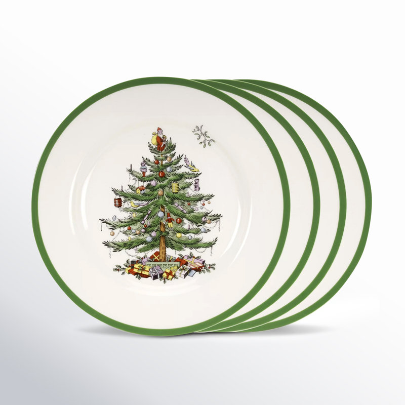 Spode Christmas Tree Dinner Plates 10.5"
