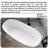 65.2'' x 29.7'' Soaking Solid Surface Bathtub