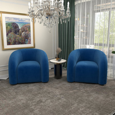 Fauteuil demi-tonneau pivotant de 34,6 po Briggette