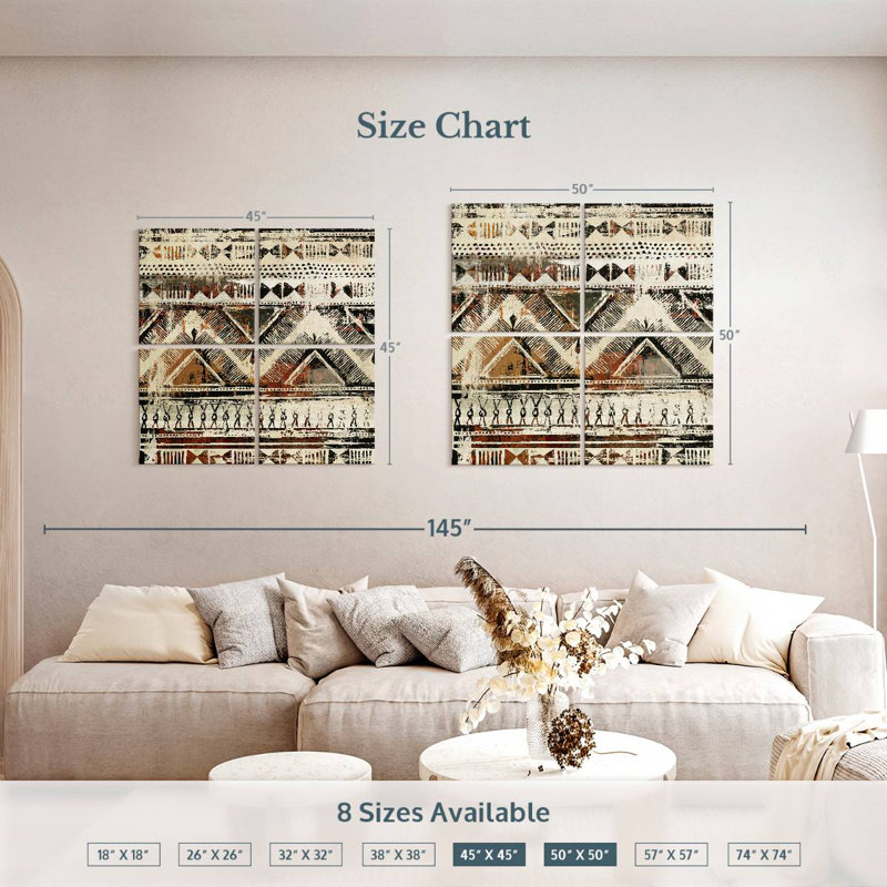Motif africain Kerner, H 50 po x l 50 po