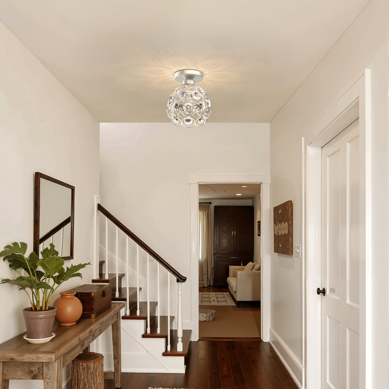 Plafonnier semi-encastré 1 lumière avec design creux