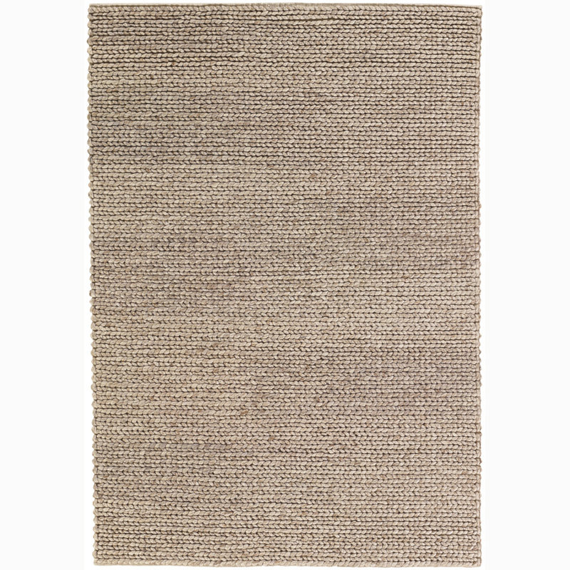 Tapis de surface beige tissé à la main Reisinger, 9 pi x 13 pi