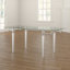 Glass Top Metal Base Dining Table