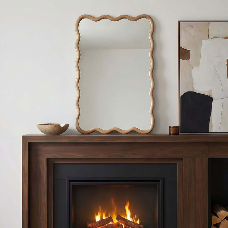 Miroir décoratif 20 po x 30 po, Bois naturel