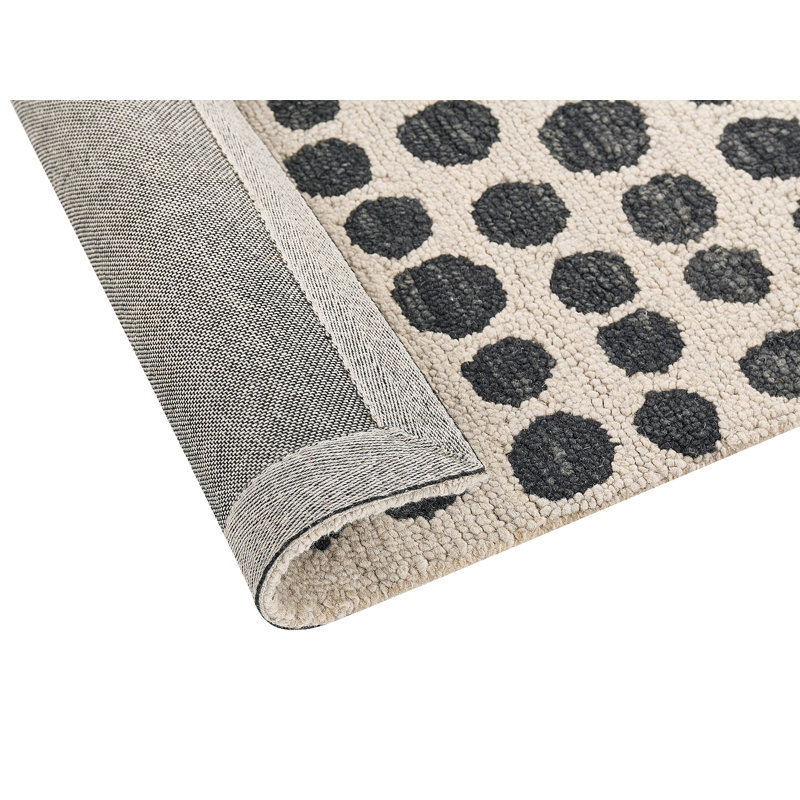 Asadbek Geometric Wool Hand Woven Area Rug, Rectangle 140 x 200cm