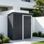Dark Black Garden Storage Shed