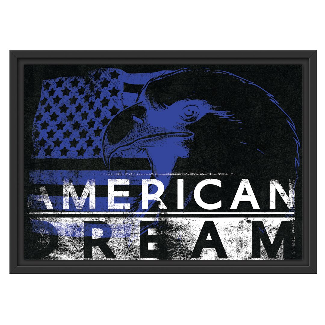 Gerahmtes Wandbild American dream Schwarz