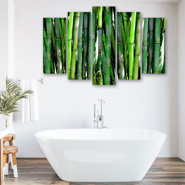 Bay Isle Home Bamboo Forest Natura - 5 Piece Wrapped Canvas Art Prints ...