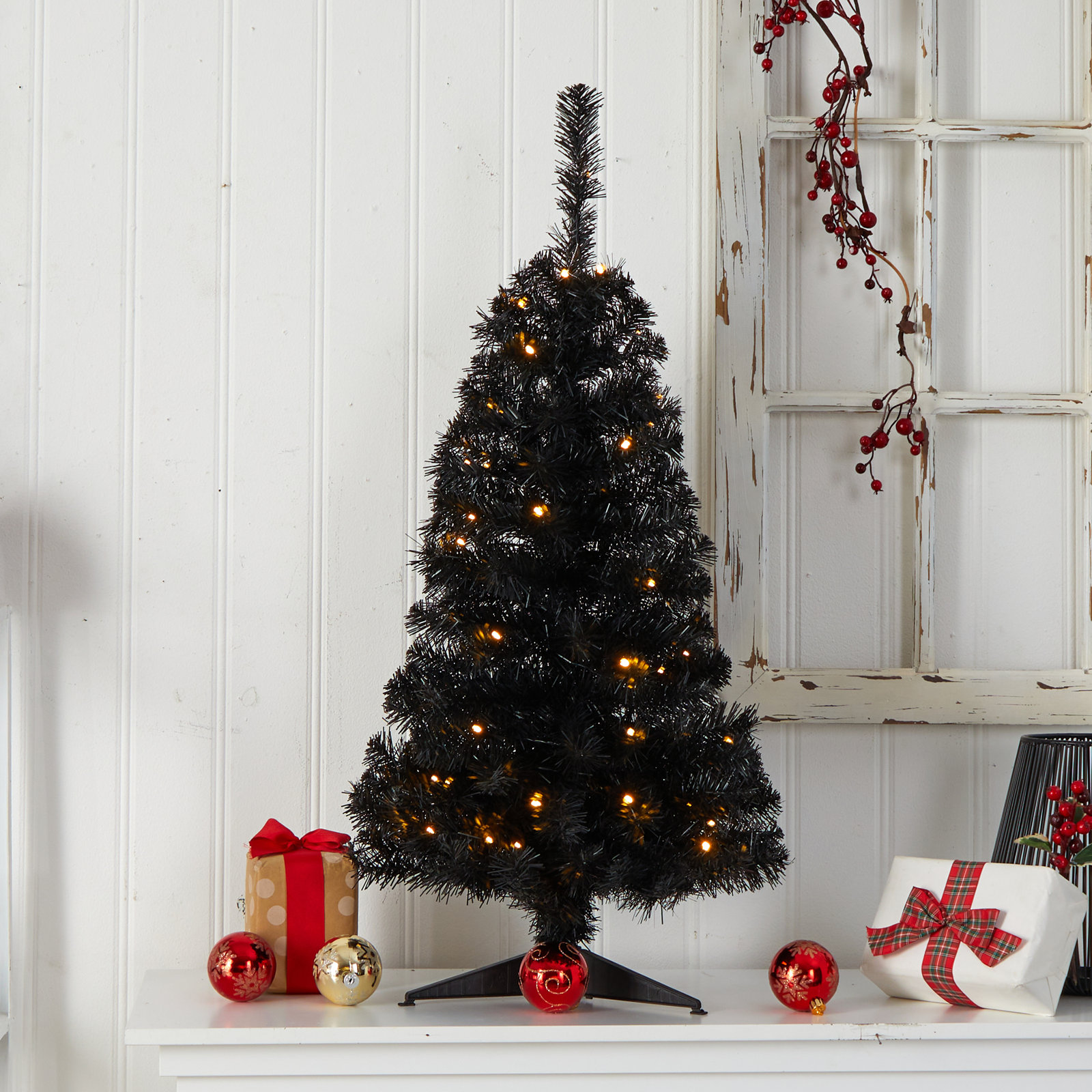 Easy Set-Up Lighted Christmas Tree, 3' H