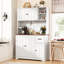 Garde-manger avec porte-gobelet et tablette ouverte
