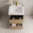 24" Freestanding Single Bathroom Vanity Modern Style Vanity with Integrated Stone Resin Countertop and Sink, 2 Soft Close Drawers-678511736