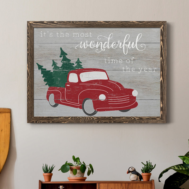 «Wonderful Time», reproduction d'art textuel sur toile, H 31 po x l 44 po x P 1 po, Noyer