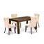 Ensemble de table de cuisine 5 pièces comprenant une table de salle à manger rectangulaire en bois rustique et 4 chaises, Jacobean patiné-504083842