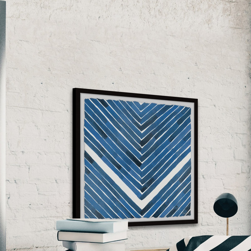 V-Shaped Pattern - Single Picture Frame Painting, 81cm H x 81cm W x 3.81cm D