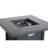 30" Square Fire Pit With Smoked Base - Heat And Rust-