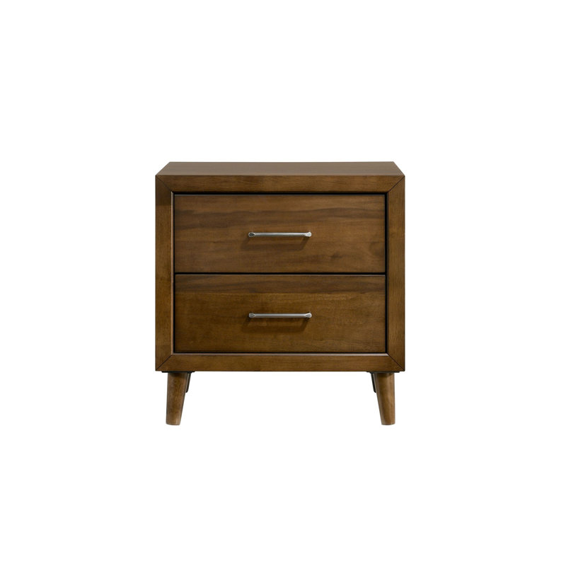 George Oliver Lewellyn 2-Drawer Nightstand in Walnut