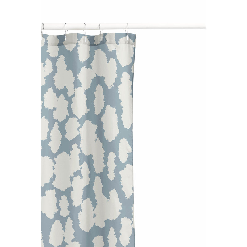 Animal Splat Ultra-Thin Lightweight Shower Curtain, Blue/Slate Blue