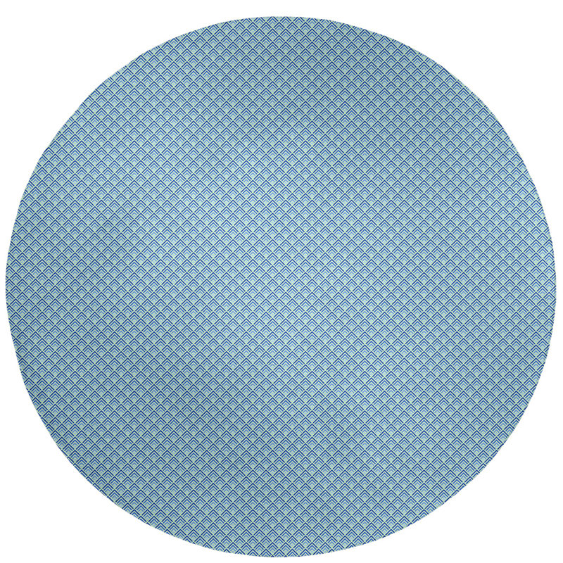 Chenille Geometric Indoor Rug, Round 5'
