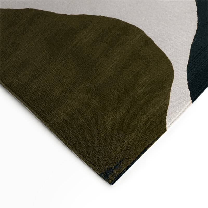 Watercolor Beige Indoor and Outdoor Area Rug, Rectangle 3' x 5'