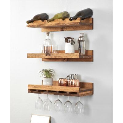 Candelario Solid Wood Wine Rack
