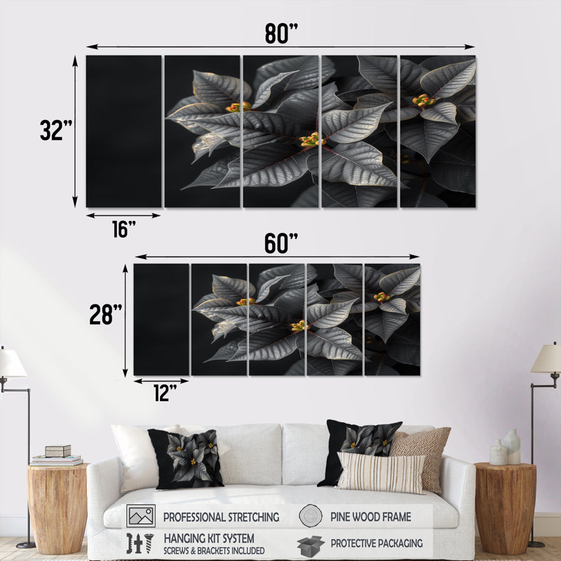 Ensemble de salon Brezza - Poinsettias, H 32 po x l 80 po