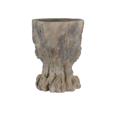 Vieille croissance - pot de fleurs - moyen - brun foncé