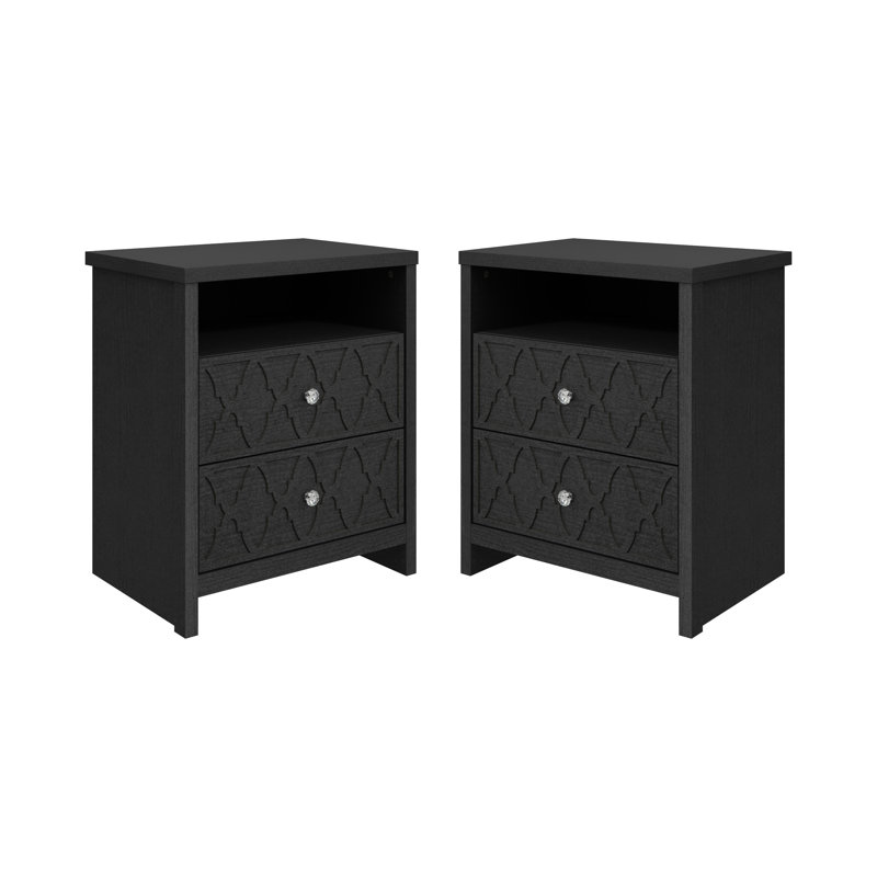Watauga 26.8" 2 Drawer Nightstand with Storage 