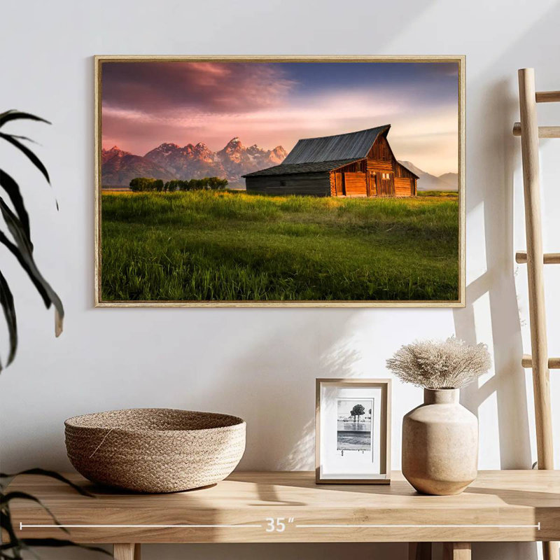 Thomas Moulton Barn, Cadre flottant en bois naturel, 25 po x 17 po