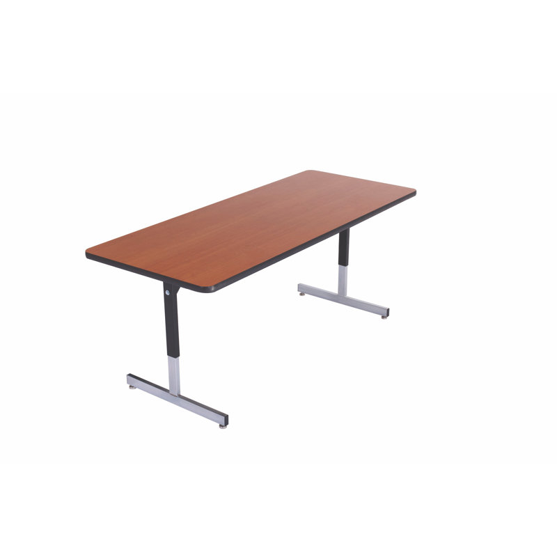 Adjustable Metal Base Standing Desk Converter, 29" H x 60" L x 18" W, Yellow