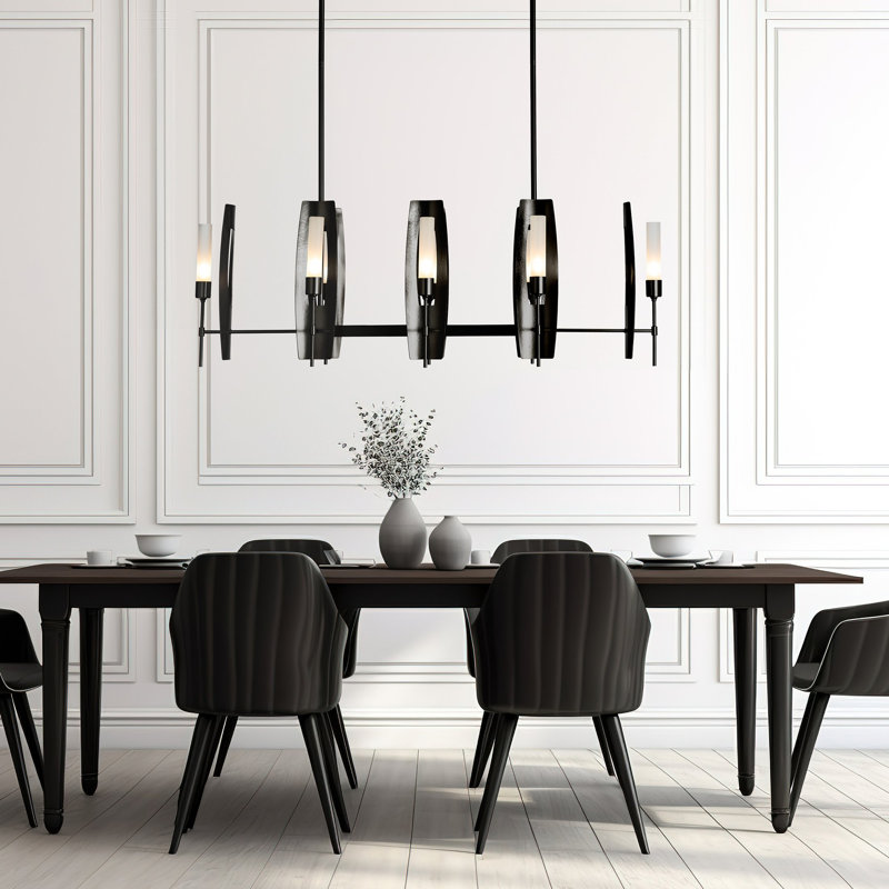 Passage 8 - Light Kitchen Island Linear Pendant, Frosted, Ink