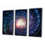 Spiral Helix Fractal Infinity IV - 3 pièces, reproduction sur cadre flottant sur toile-86095635-86095634