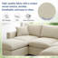 Canapé modulaire Cloud Couch, canapé modulaire convertible à siège profond pour le salon, canapé modulaire rembourré en duvet moelleux avec repose-pieds mobile-354315962-354315961