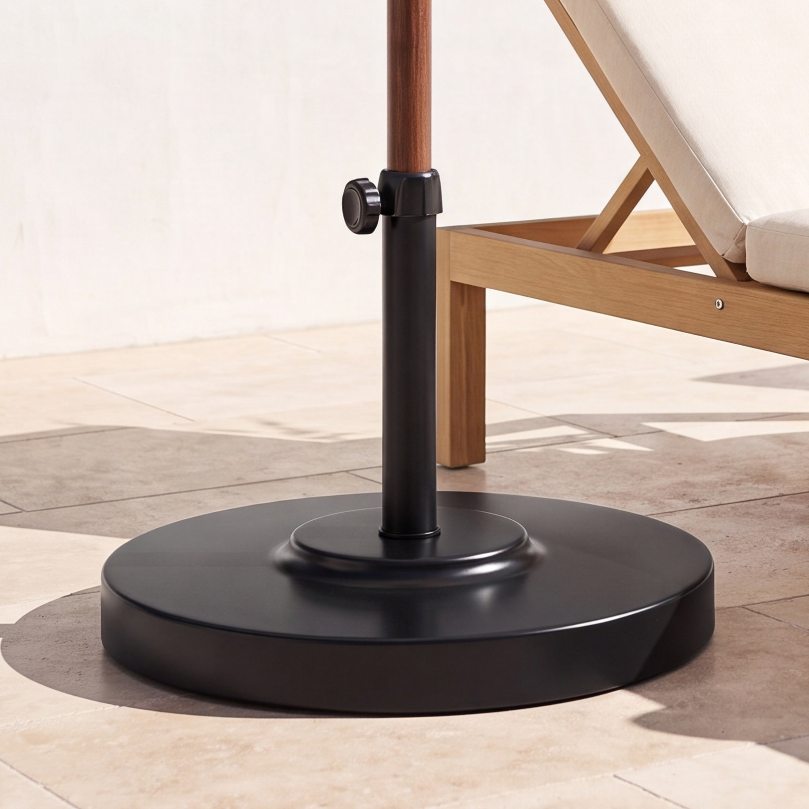 Roksana Steel Umbrella Base, Black
